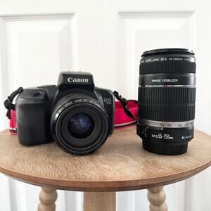 Canon EOS 750 SLR Camera with 35-70mm Lens w/ Extra EF-S Lens 55-250mm Bundle